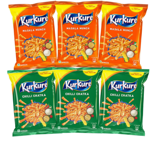 Kurkure Masala & Chilli Chatka Snacks Combo (6 Packs)