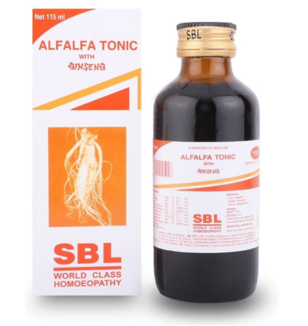 SBL Alfalfa Tonic 115ml with Ginseng for Energy & Vitality