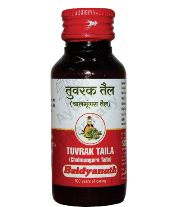 Baidyanath Tuvarak Tail Chalmogra Oil for Skin Care 50ml