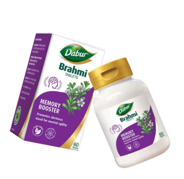 Dabur Brahmi Tablets – Brain & Memory Support Ayurvedic (60 Tab)