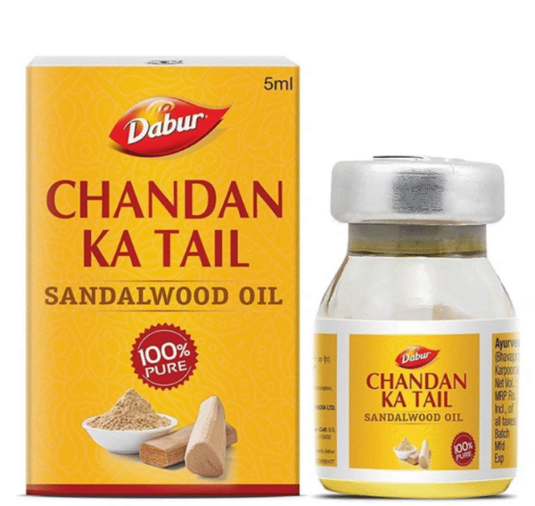 Dabur Chandan Ka Tail – Pure Sandalwood Oil for Skin (5ml)