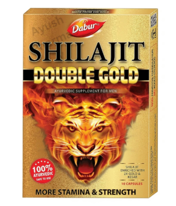 Dabur Shilajit Double Gold – Energy & Stamina Booster (10Caps)