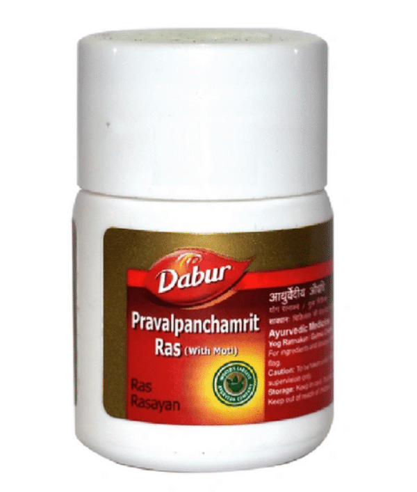 Dabur Praval Panchamrit Ras – With Moti for Strength (20 Tab)