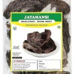 Front view of Jatamansi (Musk Root) pack showing dried root and clean herbal branding