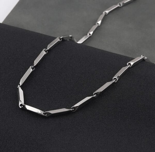Men’s Silver Rice Chain – Singapore Style Necklace